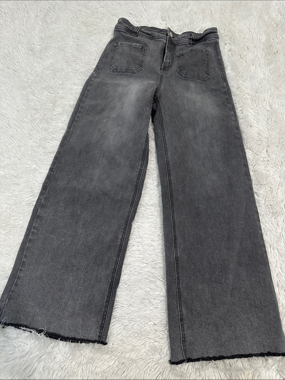 🌷 Oat New York High Rise Crop Wide Leg Jeans